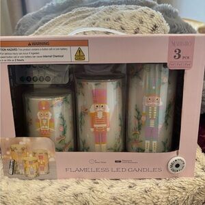 🌲 Silvestro Flameless LED Nutcracker Candles Set 🌲